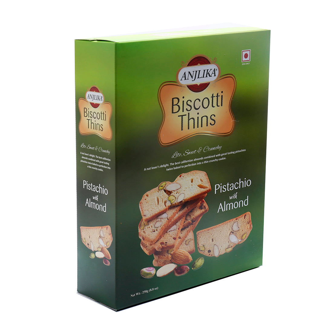 Biscotti Thins - Pistachio Almond 250g
