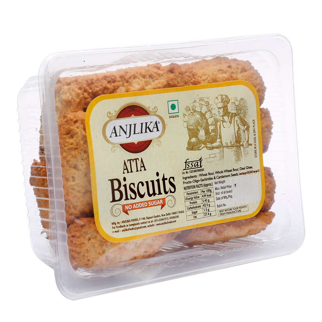 Atta Biscuits - No Added Sugar 300g