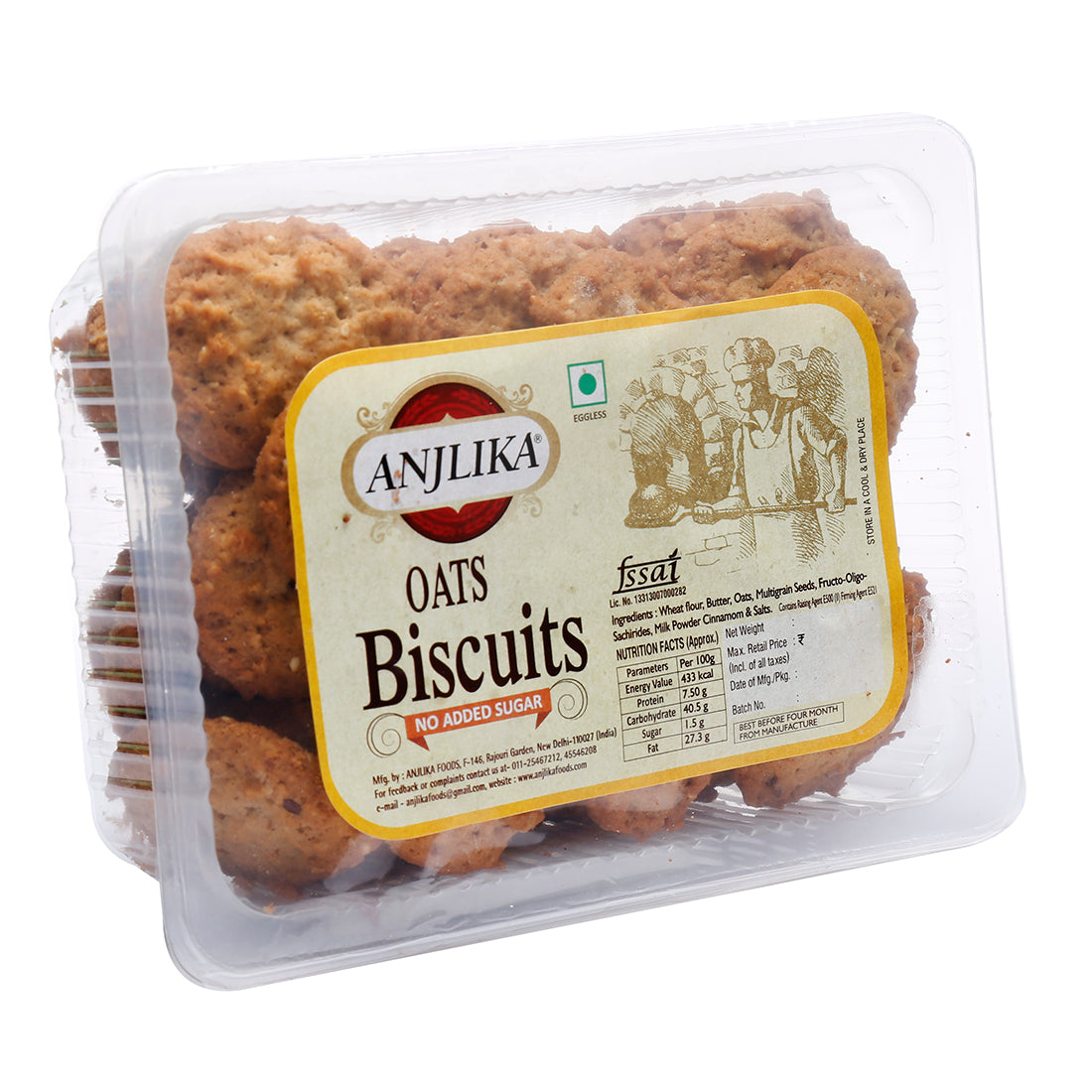 Oat Biscuits - No Added Sugar