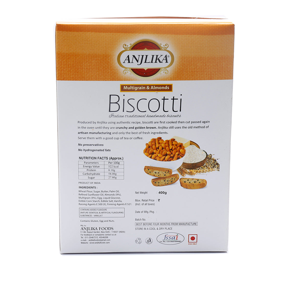 Multigrain Almond Biscotti 400g