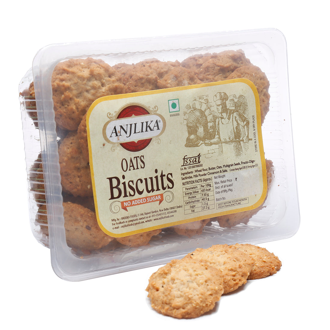 Oat Biscuits - No Added Sugar