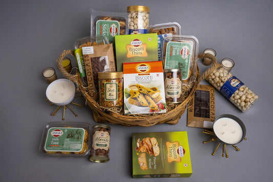 Round Chip Wood basket Hamper Medium